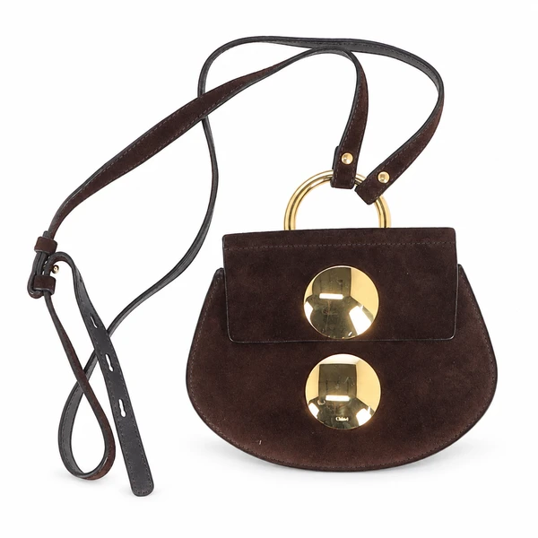 Chloé Mini Faye Shoulder Bag in Brown Suede