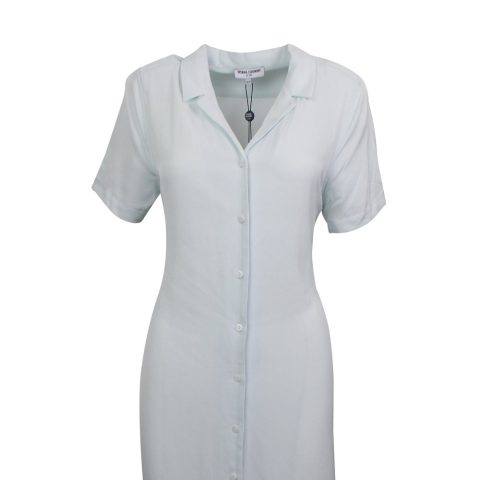 Opening Ceremony Lace Up Back Shirt Dress – Blue