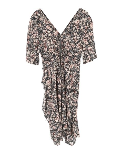 Isabel Marant Printed Mini Dress in Black Viscose