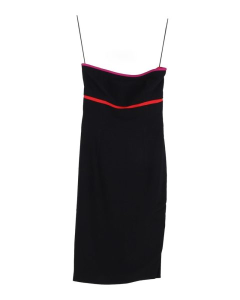Altuzarra Strapless Knee-Length Dress in Black Polyester