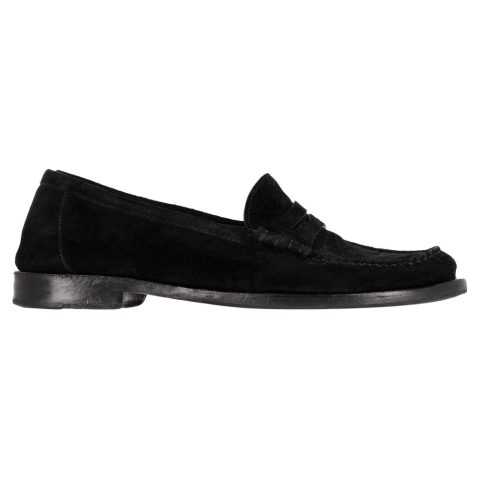 Saint Laurent Penny Loafers in Black Suede