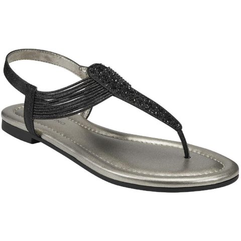 Kayte Glitter Jeweled Thong Sandals