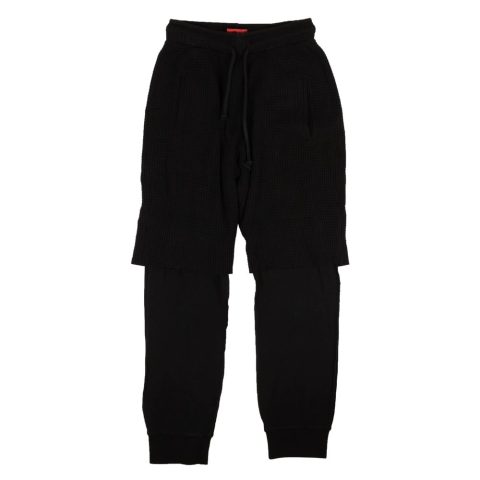 424 On Fairfax Waffle Knit Double Layer – Black