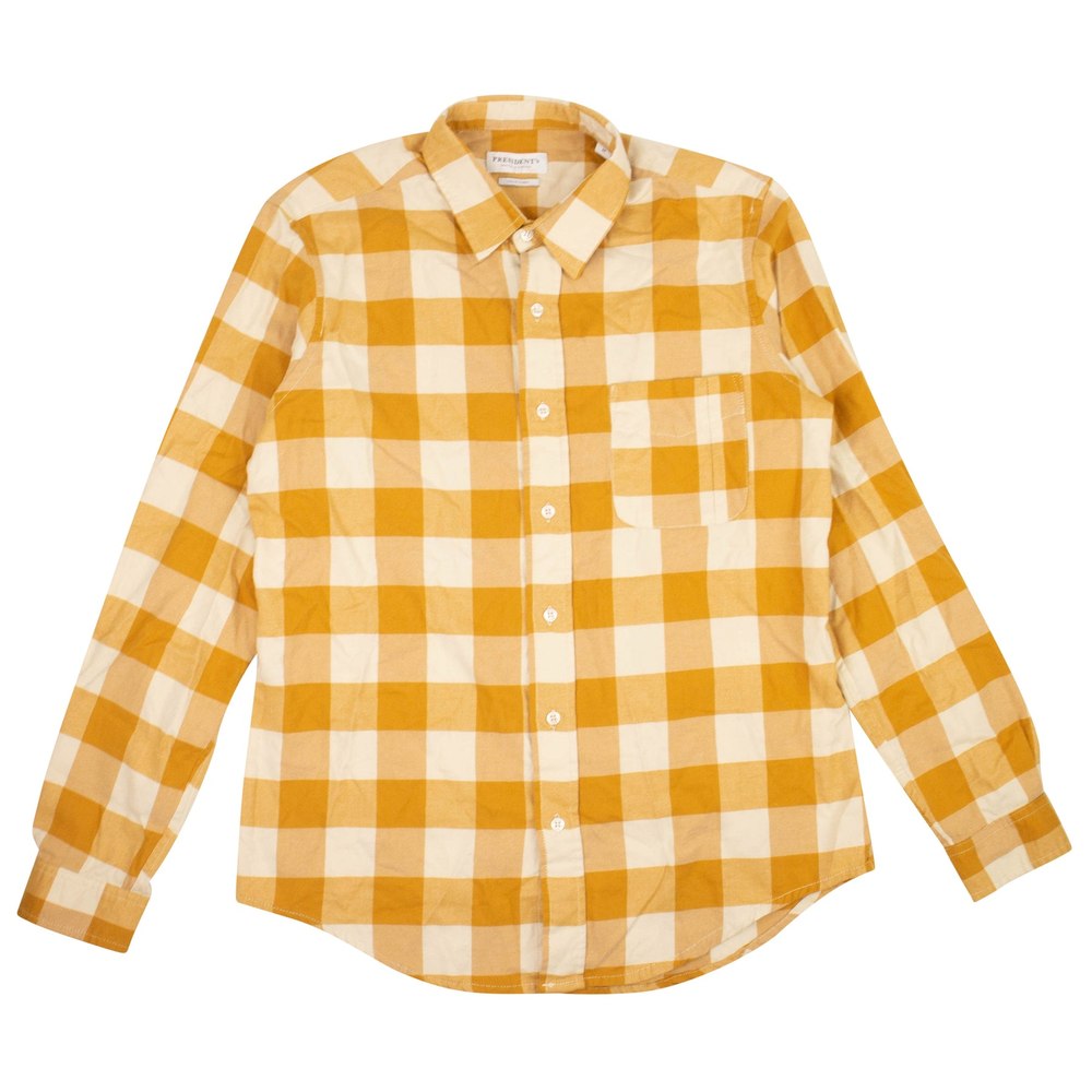 President’S Shirt Chatham Softflanella Check Washed – Curry