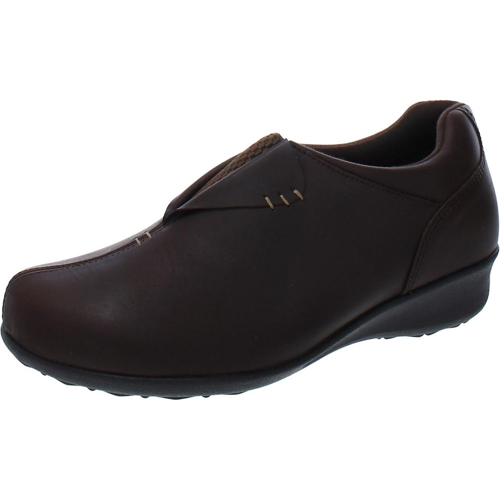 Naples Leather Slip On Wedge Boots