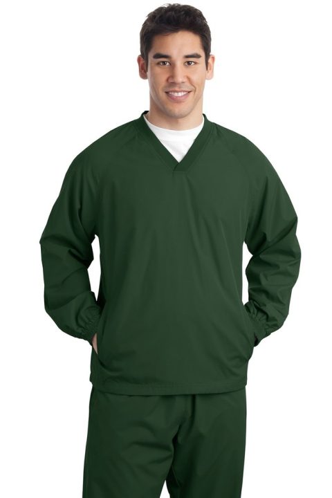 Sport-Tek Tall V-Neck Raglan Wind Shirt – Tall