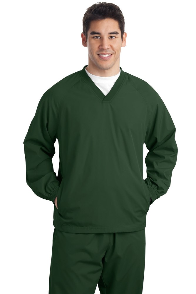Sport-Tek Tall V-Neck Raglan Wind Shirt – Tall