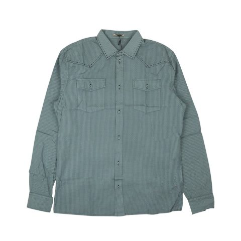 NWT BOTTEGA VENETA Tweedia Blue Overdyed Cotton Textured Shirt