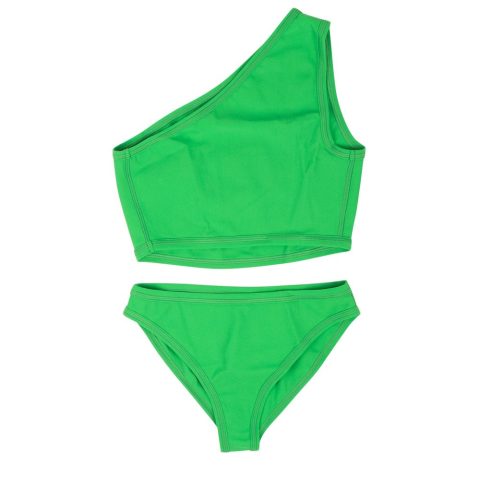 Bottega Veneta One Shoulder Bikini – Parakeet