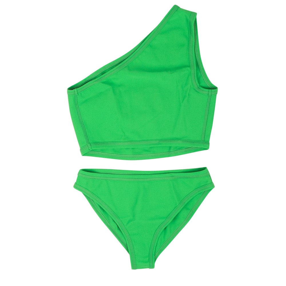 Bottega Veneta One Shoulder Bikini – Parakeet