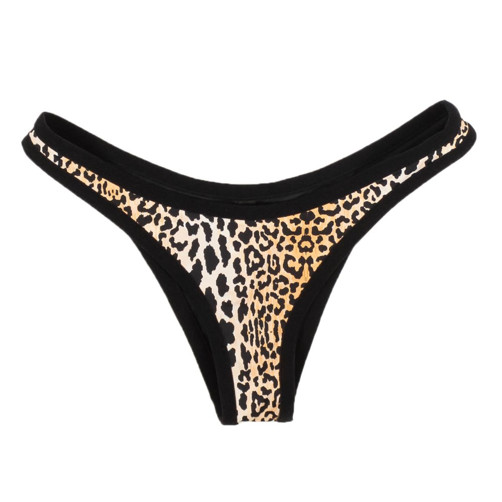 Reine Olga Leopard Wilson Bikini Bottoms – Black/Orange