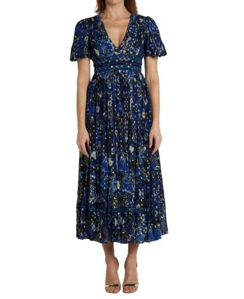 Heather Midi Dress In Jubilee Black
