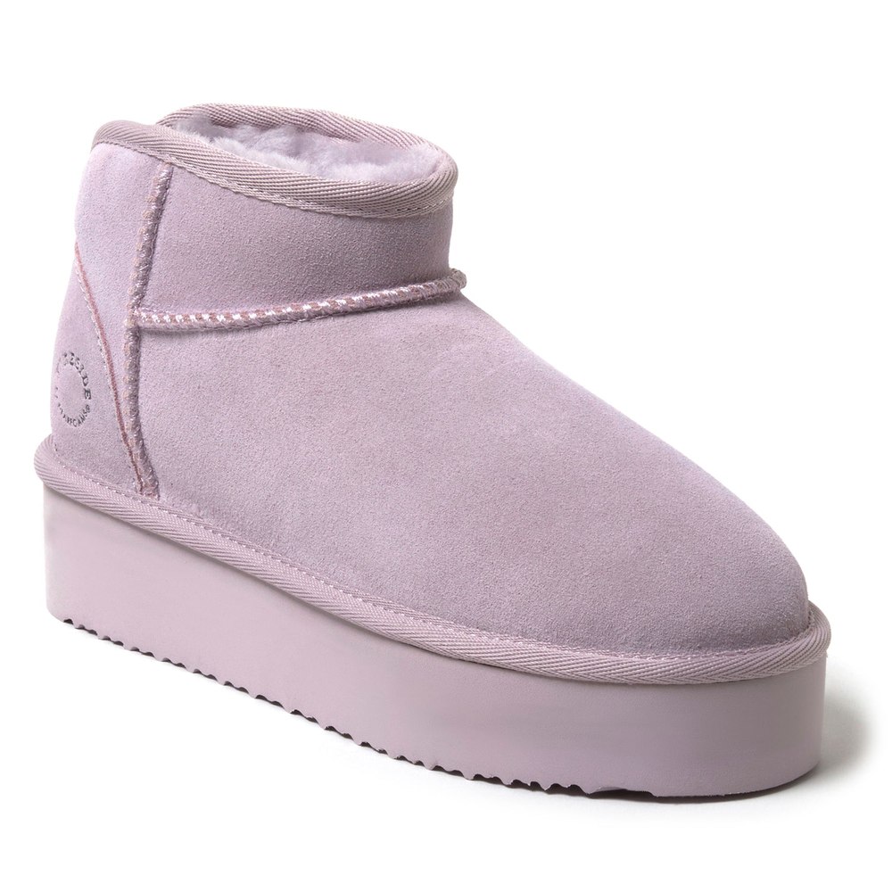 Fireside by Dearfoams Women’s Kingston Genuine Shearling Platform Bootie