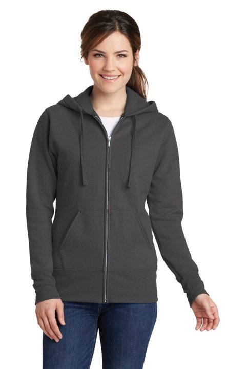 Port & Company Women’s Core Fleece Full-Zip Hooded Sweatshirt