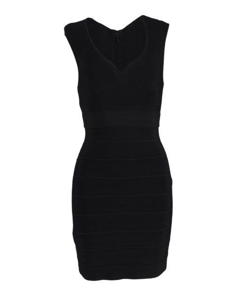 Herve Leger Bandage Mini Dress in Black Polyester