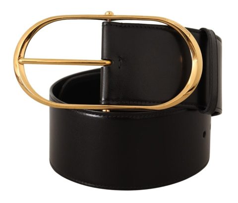 Dolce & Gabbana Leather Metal Wide Waist Buckle Women’s Belt 7143889207356