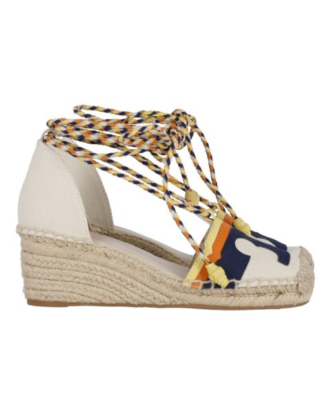 Tory Burch Laguna 60 Espadrille Wedge in Multicolor Canvas