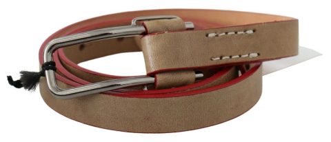 Costume National Leather Logo Buckle Waist Women’s Belt