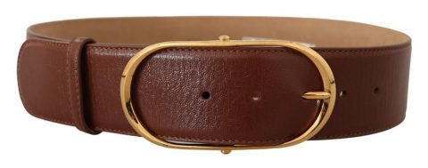 Dolce & Gabbana Leather Metal Oval Buckle Women’s Belt