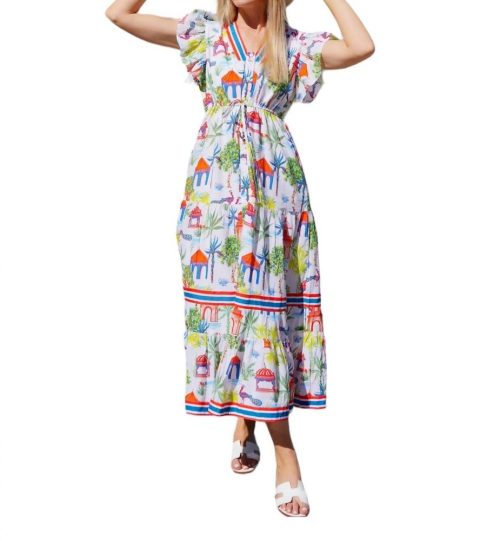 Amalfi Maxi Dress In Peacock