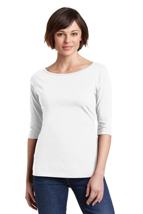 District Women’s Perfect Weight 3/4-Sleeve Tee. DM107L