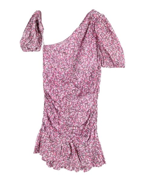 Isabel Marant Etoile Printed Mini Dress in Pink Cotton