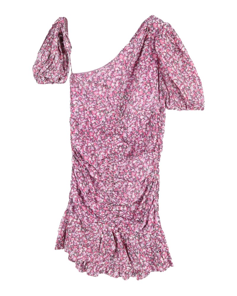 Isabel Marant Etoile Printed Mini Dress in Pink Cotton