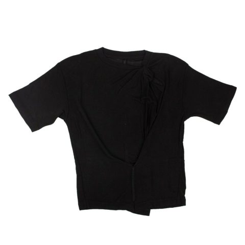 Unravel Project Silk Pintuck T-Shirt – Black