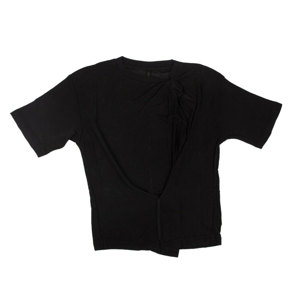 Unravel Project Silk Pintuck T-Shirt – Black