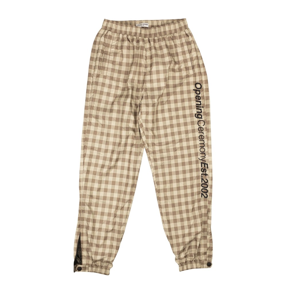 Opening Ceremony Plaid Nylon Jog Pant – Khaki