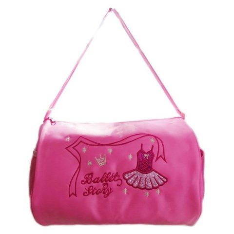 Girls Pink Ballet Dress “Ballet Story” Detail Dance Stylish Duffel Bag