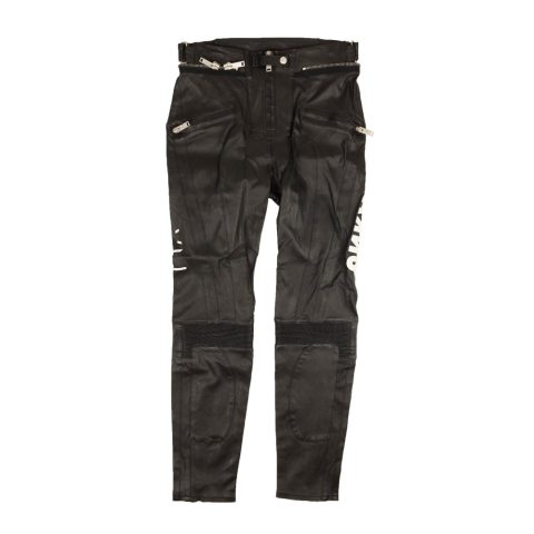 Unravel Project Leather Logo Skinny Pants – Black