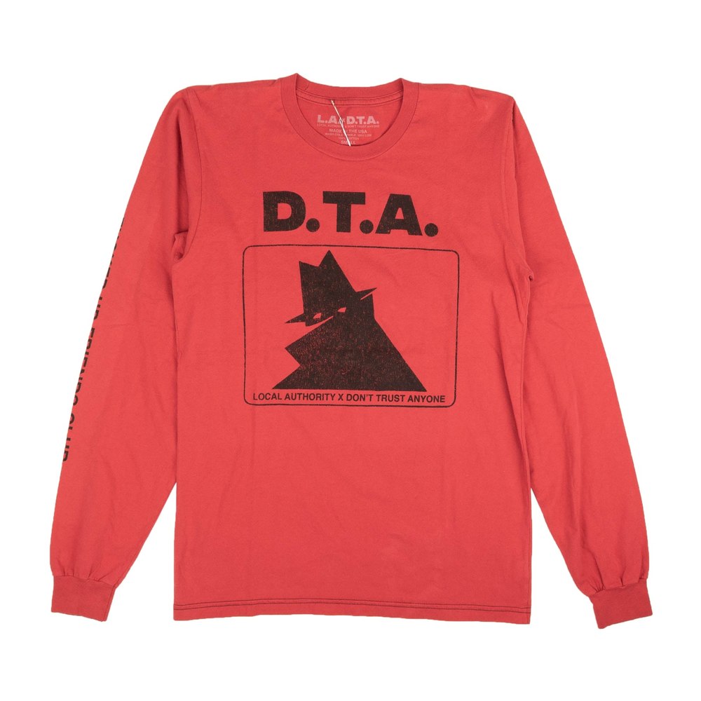 Local Authority X Don’T Trust Anyone Crooke Long Sleeve T-Shirt – Red