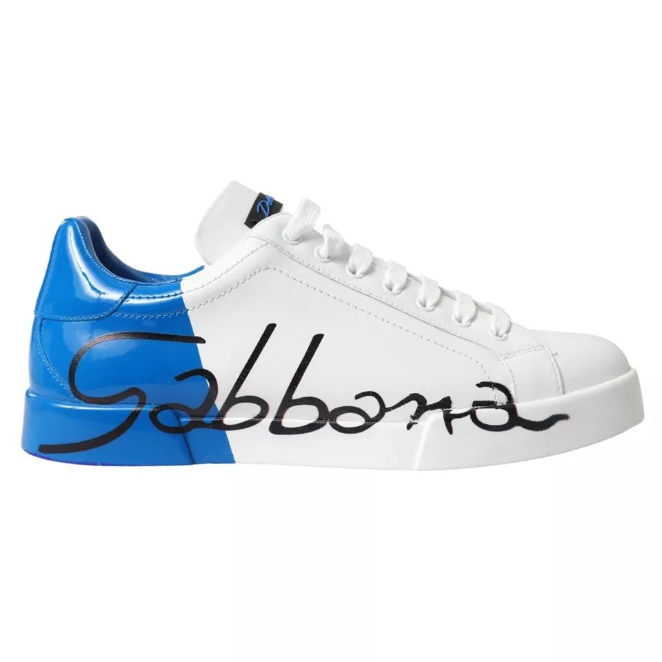 Dolce & Gabbana Leather Logo Low Top Sneakers Men’s Shoes (Pre-Owned)