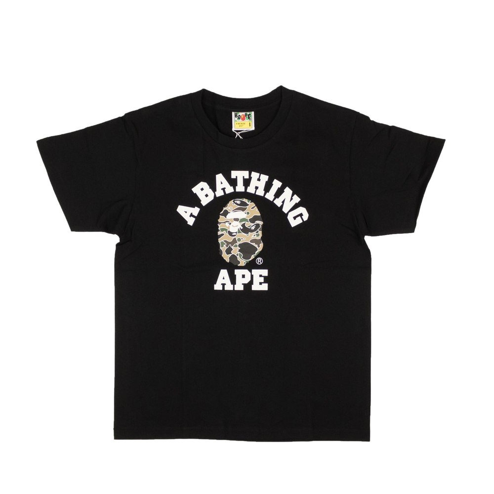 Bape Black Cotton Ape Short Sleeve T-Shirt – Black