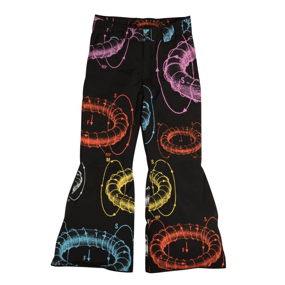 Msfts Rep Bell Bottom Antigravity Puffer Pants – Black/Multi