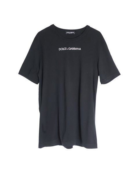 Dolce & Gabbana Logo T-shirt in Black Cotton