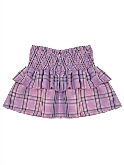 Girls’ Plaid Skirt In Lilac