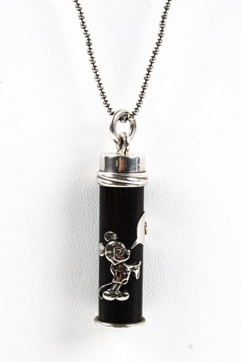 Jasper Womens Sterling Silver Yellow Gold Cartoon Mouse Pendant Necklace