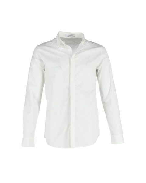 Givenchy Star-Embroidered Shirt in White Cotton