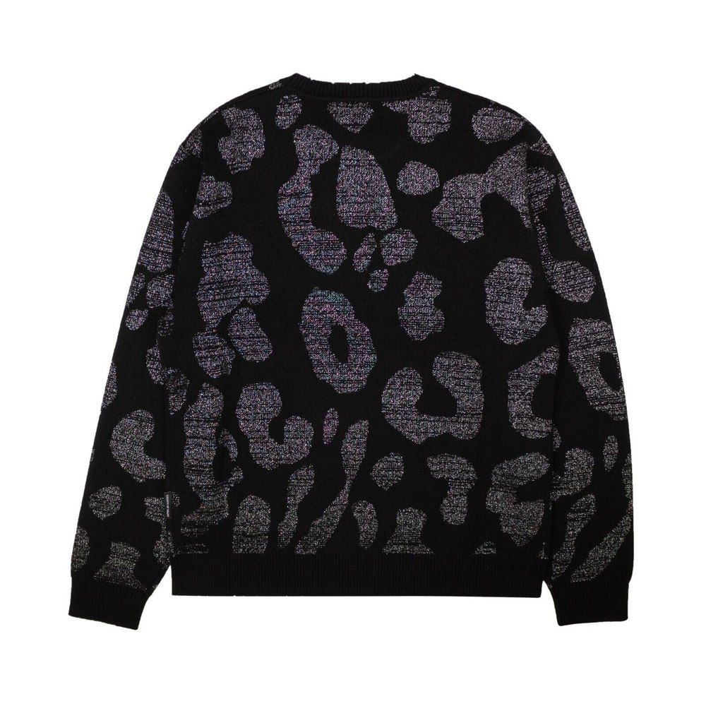 Marcelo Burlon Leopard Sweater – Dark Gray/Black