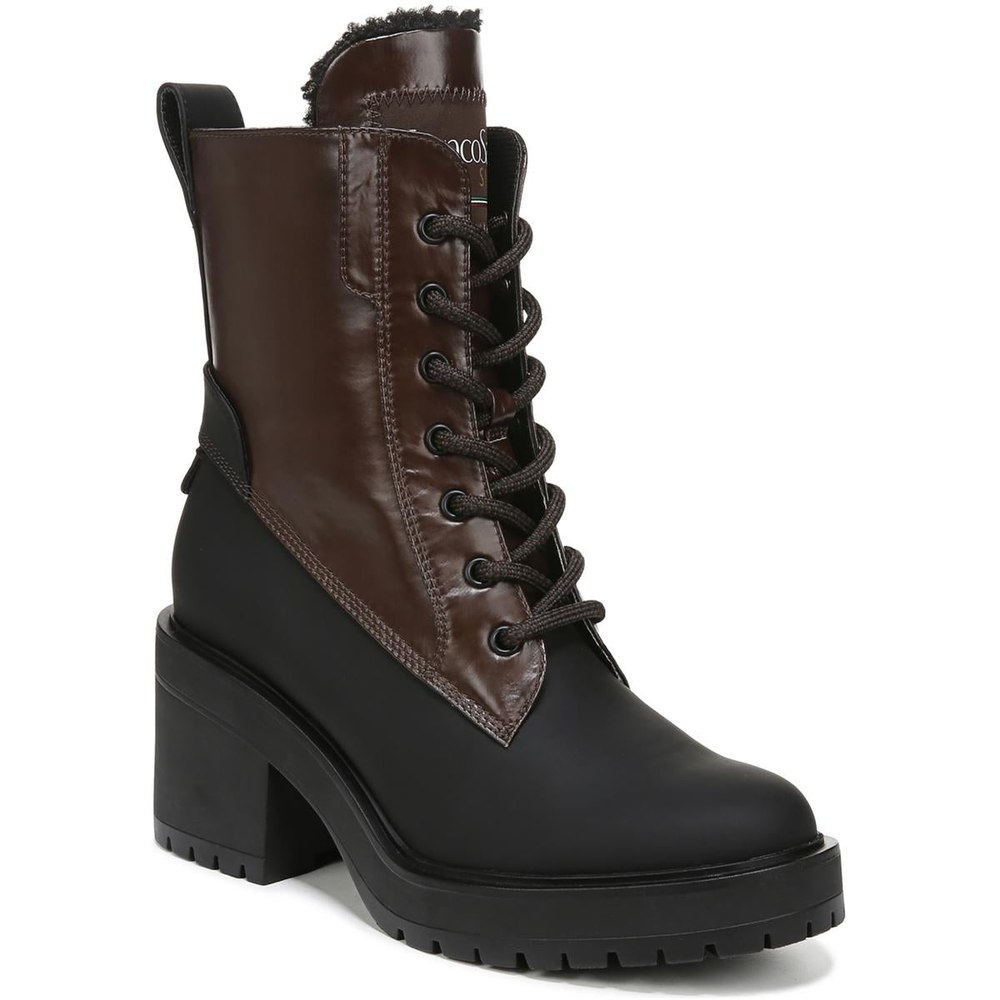 Dizzy Faux Leather Lace Up Winter & Snow Boots