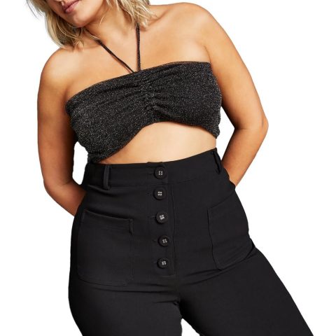 Ruched Halter Strapless Top