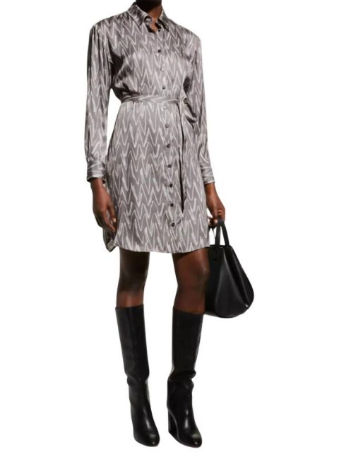 Carter Dress In Zig Zag Grey