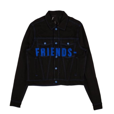 Vlone Friends Embroidery V Graphic Jacket – Black/Blue