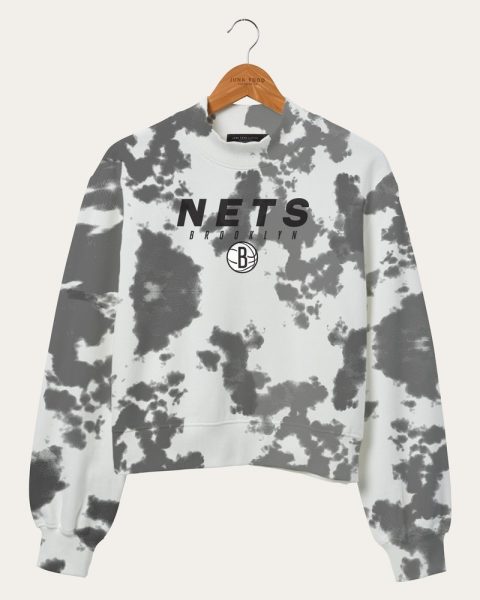 Women’s NBA Brooklyn Nets Tie Dye Mock Neck Fleece