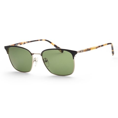 Ferragamo Men’s 54mm Black and Shiny Gold Sunglasses
