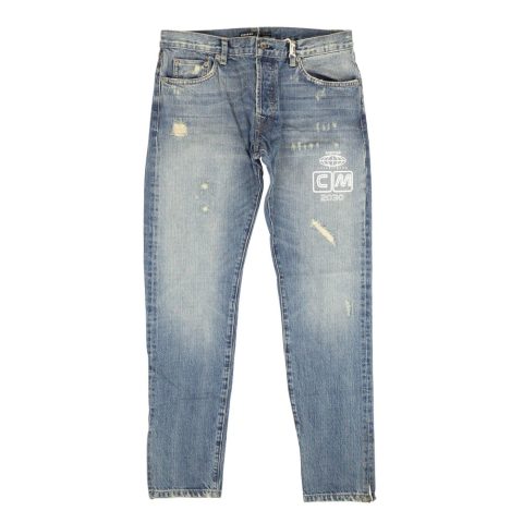 Visitor On Earth Distressed Jeans – Blue