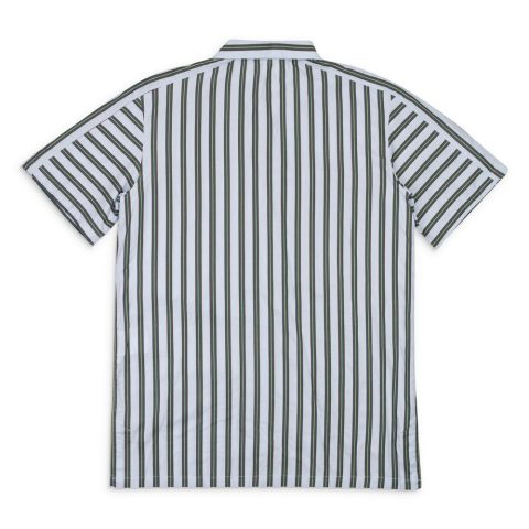 UNIVERSITY STRIPE GREEN CAMP SHIRT POPLIN
