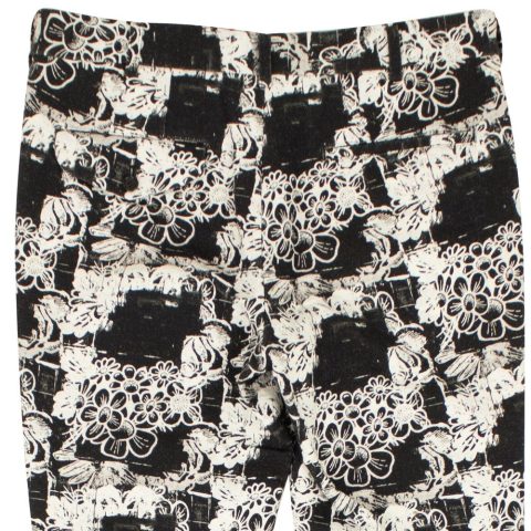 Comme Des Garcons Cotton Floral Pants – Black/White